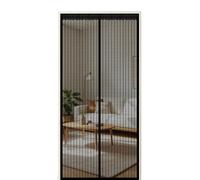 Mosquitera Puerta 135 x 210 cm Anti-Insectos Cortina Magnética, Mosquito Net Instalación sin Taladro para Puerta Exterior de Balcón Patio, Negro