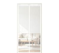 Mosquitera Puerta 135 x 210 cm Anti-Insectos Cortina Mosquitera Magnética para Puertas Instalación sin Taladro para Puerta Exterior de Balcón Patio, Blanco