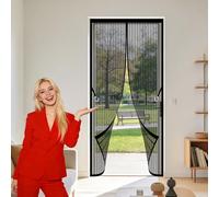 Mosquitera Puerta 136 x 269 cm Varios Tallas Adsorción Magnética Anti Mosquito Insecto Mosquitera Fácil Instalación sin Taladrar para Puerta Del Balcón, Patio, Negro