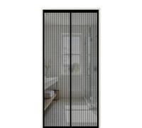 Mosquitera Puerta 140 x 190 cm Anti-Insectos Mosquitera Magnética para Puertas Instalación sin Taladro para Puerta Exterior de Balcón Patio, Negro