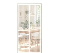 Mosquitera Puerta 140 x 190 cm Anti-Insectos Mosquitera para Puerta Instalación sin Taladro para Exterior de Balcón Patio, Blanco