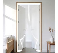 Mosquitera Puerta 180 x 200 cm Cierre Automático, Mantiene El Aire Fresco en El Interior, Fácil de Instalar, Los Bichos Fuera Mosquiteras para Puertas para Puerta Exterior, Blanco