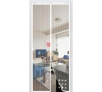 Mosquitera Puerta 50 x 95 cm Anti Mosquito Insecto Mosquiteras Cierre Automático de Arriba a Abajo, Mantiene El Aire Fresco Dentro y Los Bichos Fuera, para Patio Balcón, Blanco