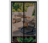 Mosquitera Puerta 54 x 224 cm con Fuertes Imanes para Un Autocierre, Fácil Instalación sin Taladrar, Antimosquitos, Rede Mosquito Porta Magnética para Balcón, Negro