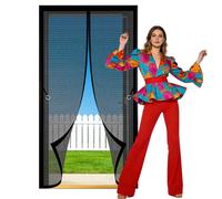 Mosquitera Puerta 65 x 190 cm Imán sin Necesidad de Taladrar Mosquitera Cortina Puerta Magnetica Mantiene El Aire Fresco para Puertas de Patio y Balconeras, Negro