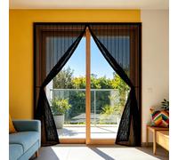 Mosquitera Puerta 65 x 195 cm Mosquitera Cortina Puerta Magnetica Cierre Magnético de Arriba a Abajo, Automáticamente, Mantiene El Aire Fresco, para Patio Balcón, Negro
