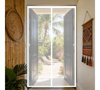 Mosquitera Puerta 68 x 190 cm Cortina Mosquitera Magnética de Balcón Cierre Magnético de Arriba a Abajo, Automáticamente, Mantiene El Aire Fresco, para Balcón Dormitorio, Negro