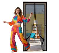 Mosquitera Puerta 69 x 254 cm Cierre Magnético de Arriba a Abajo Automáticamente Rede Mosquito Porta Magnética Resistente a La Rotura para Puerta Exterior de Balcón Patio, Negro