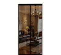 Mosquitera Puerta 80 x 185 cm Cierre Automático Cortina Mosquitera con Imanes Instalación sin Taladro para Puerta Exterior de Balcón Patio, Negro