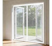 Mosquitera Puerta 90 x 135 cm Cierre Automático, Mantiene El Aire Fresco en El Interior, Fácil de Instalar, Los Bichos Fuera Mosquiteras Magneticas para Puerta Exterior, Blanco