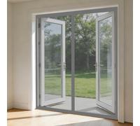 Mosquitera Puerta 90 x 150 cm Cierre Automático, Mantiene El Aire Fresco en El Interior, Fácil de Instalar, Los Bichos Fuera Mosquiteras Magneticas para Puerta Exterior, Gris