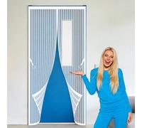 Mosquitera Puerta 90 x 231 cm Imanes para Un Autocierre Cortina Mosquitera Magnética Puertas Lejos de Los Mosquitos para Puerta Exterior de Balcón Patio, Blanco