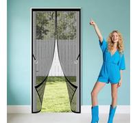 Mosquitera Puerta 91 x 266 cm Imán sin Necesidad de Taladrar Mosquitera Cortina Puerta Magnetica Resistente a La Rotura para Todos Los Tamaños de Puertas, Negro