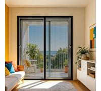 Mosquitera Puerta 95 x 140 cm Mosquitero Magnético para Puerta Cierre Magnético de Arriba a Abajo, Automáticamente, Mantiene El Aire Fresco, para Balcón Dormitorio, Negro