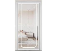 Mosquitera puerta corredera Con cremallera cortina mosquitera puerta Puertas cortina mosquitera-A-28x79in/70x200cm(Width*Height)