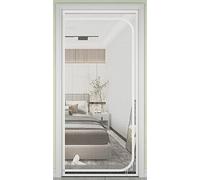 Mosquitera puerta corredera Con cremallera cortina mosquitera puerta Puertas cortina mosquitera-C-35x81in/90x205cm(Width*Height)