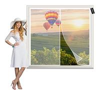 Mosquitera Puerta Magnetic 115x135cm Cortina De Puerta De Malla Cortina De Puerta Antimosquitos con Imanes Cierre Automático para Sala de Estar Dormitorio Blanco