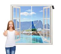 Mosquitera Puerta Magnetic Blanco 95x125cm Esta Mosquitera Para Ventanas Hace Entrar Entrar Aire Fresco y Deja Fuera a los Insectos Se puede instalar sin taladrar