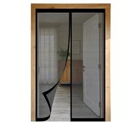 Mosquitera Puerta Magnética 100 x 130 cm Cierre Automático, Mantiene El Aire Fresco en El Interior, Fácil de Instalar, Los Bichos Fuera Cortina Puerta para Exterior, Negro