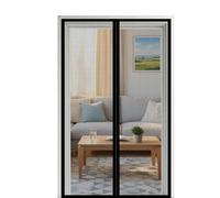 Mosquitera Puerta Magnetica 100 x 205 cm Anti-Insectos Cortina Antimosquitos Instalación sin Taladro para Puerta Exterior de Balcón Patio, Negro