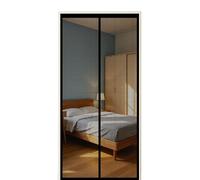 Mosquitera Puerta Magnética 100 x 205 cm Anti-Insectos Cortinas Mosquiteras Instalación sin Taladro para Puerta Exterior de Balcón Patio, Negro