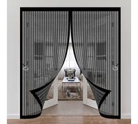 Mosquitera Puerta Magnética 100 x 205 cm Proteger a su Familia Cortina Mosquitera Puerta Exterior Mantiene El Aire Fresco para Puertas Metálicas, Puertas de Rv, Negro