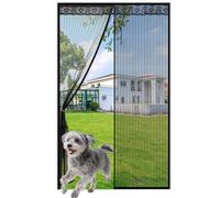 Mosquitera Puerta Magnetica, 100 x 210 CM, Mosquitera Cortina Puerta Magnetica Imantada Exterior,con Imanes más Potentes,con Velcro para Puertas de Balcón o Patio (Negra)