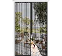 Mosquitera Puerta Magnética 100x130cm，Red pesada Puerta de Malla Magnética,Cortina Magnetica Automática,Cortina Mosquitera para Puertas ，Resistente al desgaste y al desgarro，Negro