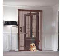 Mosquitera Puerta Magnética 105 x 220 cm Mosquiteras Magneticas Se Cierra Automáticamente Mosquitera Magnética para Puerta Varios Tallas para Salón Dormitorio, Marrón
