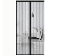 Mosquitera Puerta Magnetica 110 x 170 cm Cierre Automático Mosquitera Cortina Puerta Magnetica Fácil Instalación sin Taladrar para Dormitorio Cocina, Correderas Garaje, Negro
