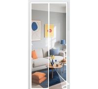 Mosquitera Puerta Magnética 110 x 170 cm Mosquiteras Magneticas para Puertas Cierre Magnético de Arriba a Abajo, Automáticamente, Mantiene El Aire Fresco, para Patio Balcón, Blanco