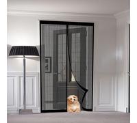 Mosquitera Puerta Magnética 110 x 190 cm Mosquiteras Magneticas Se Cierra Automáticamente Mosquitera Magnética para Puerta Varios Tallas para Salón Dormitorio, Negro