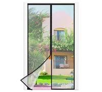 Mosquitera Puerta Magnetica - 110 x 210 CM - Negro, Mosquiteras para Puertas, Cierre Magnético de Arriba a Abajo, Automáticamente,Mantiene el Aire Fresco