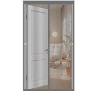 Mosquitera Puerta Magnética 115 x 204 cm Mosquitera Magnetica Transpirables, Antimosquitos Magnética para Puerta Varios Tallas para Puertas de Madera, de Hierro, Gris