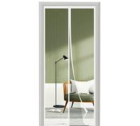 Mosquitera Puerta Magnética 115x210, SHA2WEN Mosquiteras para Puertas Blanco, Disfrute del Buen Verano en Familia