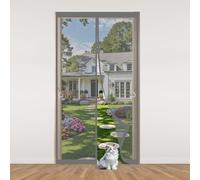 Mosquitera Puerta Magnética 120 x 235 cm Proteger a su Familia Cortina Mosquitera Puerta Exterior Mantiene El Aire Fresco para Balcón Salón Dormitorio de Patio, Gris