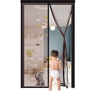 Mosquitera Puerta Magnetica 120x185cm,Cortinas Mosquitera Magnética para Puertas,Cerrado Automático,Ideal para Balcón, Corredor o como Contrapuerta,Marrón