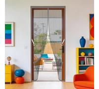 Mosquitera Puerta Magnetica 125 x 200 cm Varios Tallas Mosquitera Imantada Puerta Resistente a La Rotura para Puertas de Balcón O Terraza, Gris