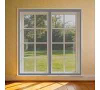 Mosquitera Puerta Magnetica 127 x 140 cm Junta Magnética de Arriba a Abajo, sin Taladrar, Transpirables, Resistente Al Viento Cortinas Antimosquitos para Puerta Corredera, Gris