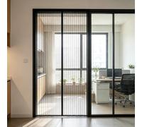 Mosquitera Puerta Magnética 129 x 220 cm Mantiene El Aire Fresco Dentro y Los Bichos Fuera Cortina Protección Contra Insectos para Puertas de Salón Balcón Corredor, Negro