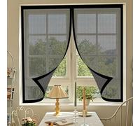 Mosquitera Puerta Magnetica 130 x 160 cm Cierre Automático, Protección Insectos, Resistente a La Rotura Puerta de Malla Corredera Cortina para Dormitorio Sala de, Negro