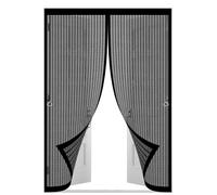 Mosquitera Puerta Magnética 130 x 216 cm Mosquitera Magnetica Transpirables, Antimosquitos Magnética para Puerta Mantiene El Aire Fresco para Salón Dormitorio, Negro