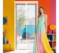 Mosquitera Puerta Magnetica 132 x 244 cm Se Cierra Automáticamente Fly Curtains for Door Fácil Instalación sin Taladrar para Puerta Exterior de Balcón Patio, Blanco