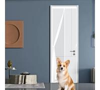 Mosquitera Puerta Magnetica 133 x 227 cm Cierre Automático, Que Entre Aire Fresco Mosquiteras de Ventanas Fácil Instalación sin Taladrar para Correderas, Garaje O Patio, Blanco