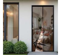 Mosquitera Puerta Magnetica 135 x 140 cm Antimosquito con Imanes Cierre Automático Mosquitera Cortina Puerta Mantiene El Aire Fresco para Salón Balcón Corredor Cocina, Negro