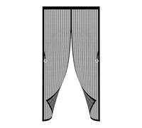 Mosquitera Puerta Magnetica 135 x 140 cm Antimosquito con Imanes Cierre Automático Mosquiteras para Puertas Mantiene El Aire Fresco para Puertas de Salón Balcón Corredor, Negro