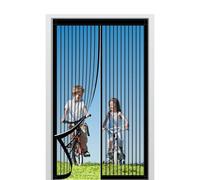 Mosquitera Puerta Magnetica 135 x 187 cm Se Cierra Automáticamente Mosquitera Magnética Puerta Fácil Instalación sin Taladrar para Puerta Exterior de Balcón/Patio, Negro