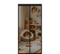 Mosquitera Puerta Magnética 135 x 230 cm Anti-Insectos Mosquitera Iman Fuerte Instalación sin Taladro para Puerta Exterior de Balcón Patio, Negro