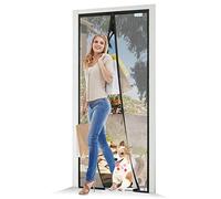 Mosquitera Puerta Magnética 135x175, JOY2SEE Mosquiteras para Puertas Negro, Proteger a su Familia