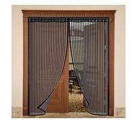 Mosquitera Puerta Magnetica 135x210cm,Cortinas Magneticas Antimosquitos,Cortina Protección contra Insectos para Puerta de Balcón y Terraza,Negro